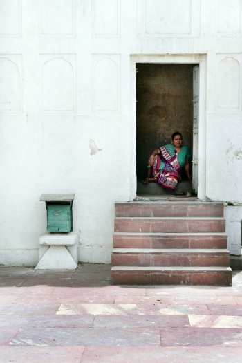 Woman Sitting Inside House Woman Sitting Inside House