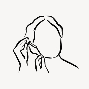 Woman skincare collage element, drawing | Free Photo - rawpixel