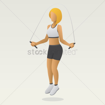 Woman skipping Woman skipping
