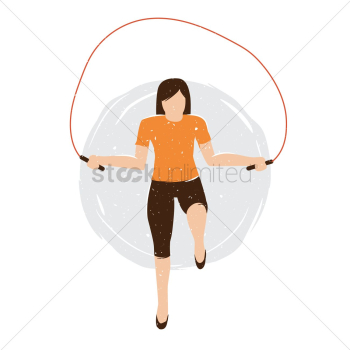 Woman skipping Woman skipping