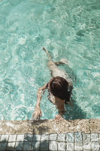 Woman Soaked on Water