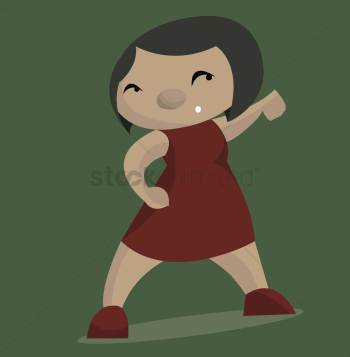 Woman standing and gesturing her arms Woman standing and gesturing her arms