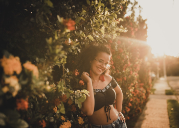 Woman Standing Beside Plant Woman Standing Beside Plant