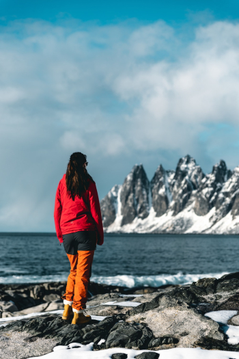 Woman Standing in Front of Sea Woman Standing in Front of Sea
