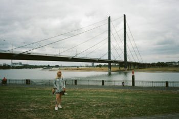 Woman Standing on Grass