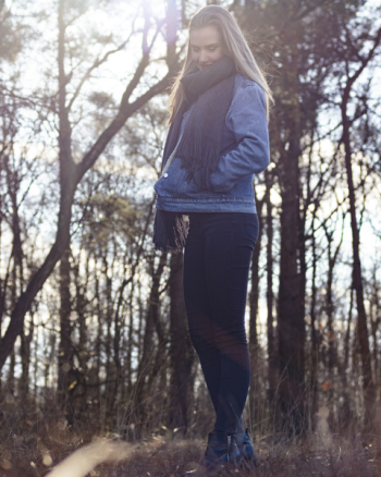 Woman Standing on Grass