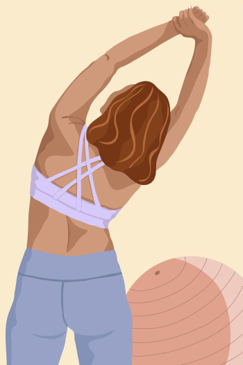 Woman stretching background, aesthetic illustration | Free Photo Illustration - rawpixel