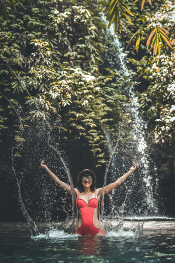 Woman Swim On Body Of Water Woman Swim On Body Of Water