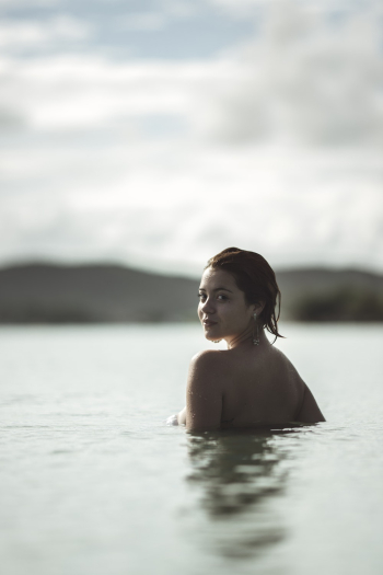 Woman Swimming in Water