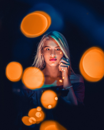 Woman Taking Selfie Indoors