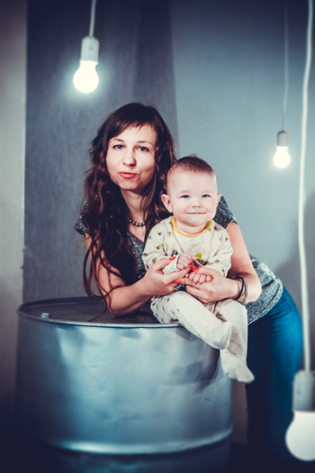 Woman Taking Selfie With Child Woman Taking Selfie With Child