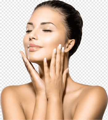 woman touching her face illustration, Skin Therapy Wrinkle Surgery Scar, faces, face, people, cosmetics png