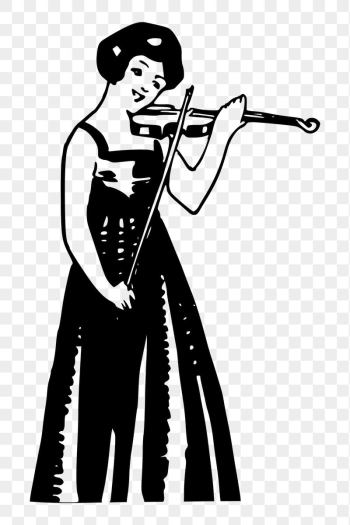 Woman violinist png sticker illustration, | Free PNG - rawpixel