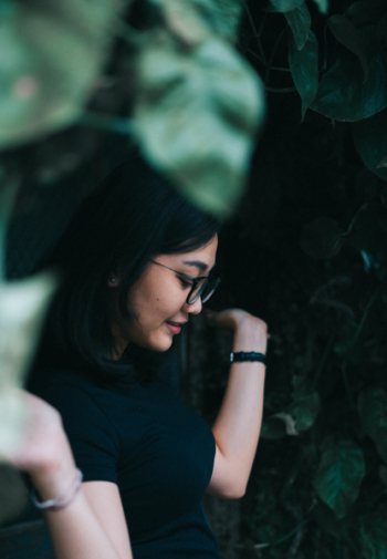 Woman Wearing Black Blouse Woman Wearing Black Blouse