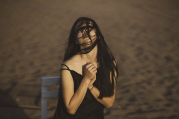 Woman Wearing Black Dress Woman Wearing Black Dress