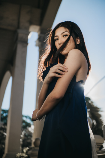 Woman Wearing Black Dress Woman Wearing Black Dress