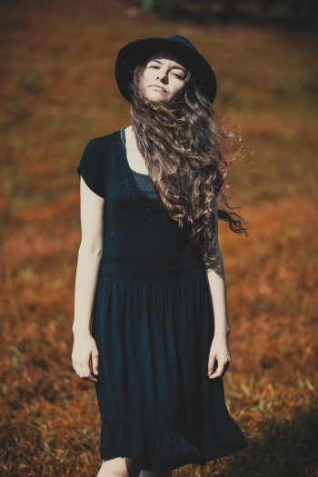 Woman Wearing Black Dress Woman Wearing Black Dress