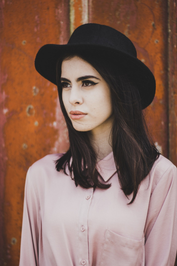 Woman Wearing Cowboy Hat Woman Wearing Cowboy Hat