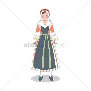 Woman wearing france traditional dress Woman wearing france traditional dress