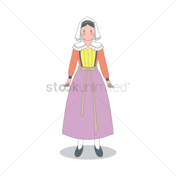 Woman wearing france traditional dress Woman wearing france traditional dress