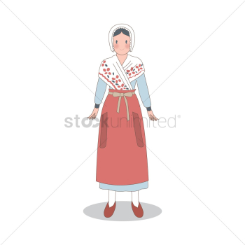 Woman wearing france traditional dress Woman wearing france traditional dress