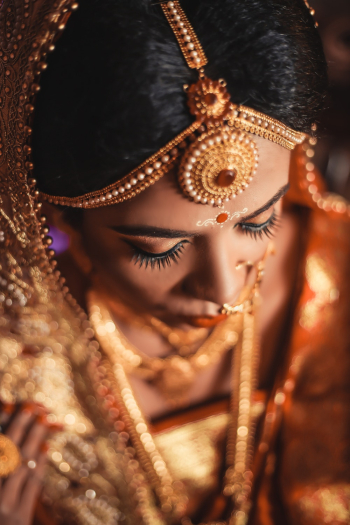 Woman Wearing Gold Dress Woman Wearing Gold Dress