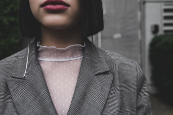 Woman Wearing Gray Blazer Woman Wearing Gray Blazer