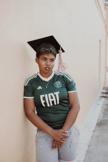 Woman Wearing Green Adidas Jersey Woman Wearing Green Adidas Jersey