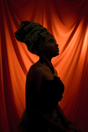 Woman Wearing Green Turban Woman Wearing Green Turban