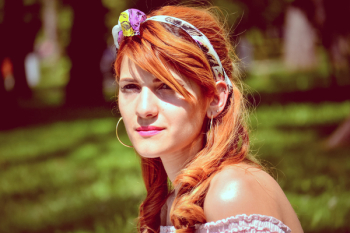 Woman Wearing Headband Woman Wearing Headband