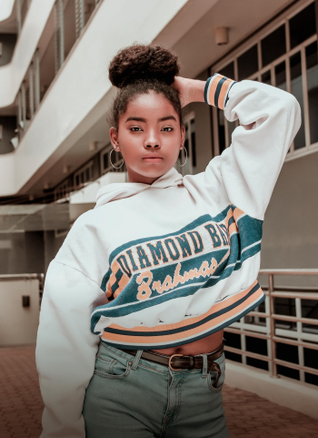 Woman Wearing Hoodie Woman Wearing Hoodie
