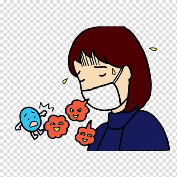 Woman wearing mask illustration, Prevent cancer of the disease transparent background PNG clipart