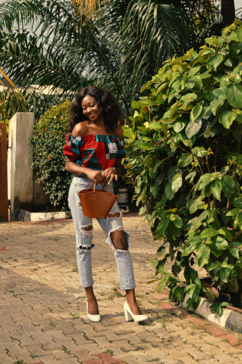 Woman Wearing Ripped Jeans Woman Wearing Ripped Jeans