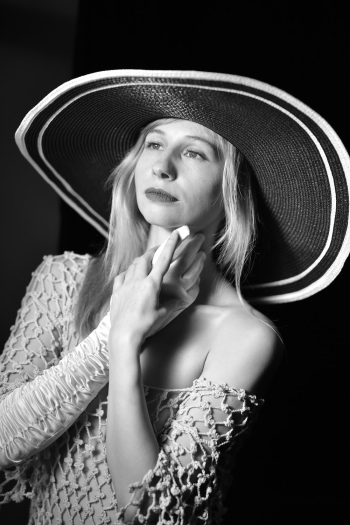 Woman Wearing Sun Hat Woman Wearing Sun Hat