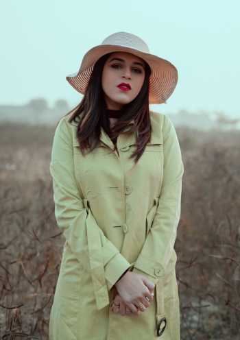 Woman Wearing Sun Hat Woman Wearing Sun Hat