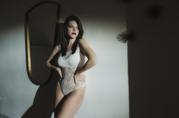 Woman Wearing White Bodysuit Woman Wearing White Bodysuit