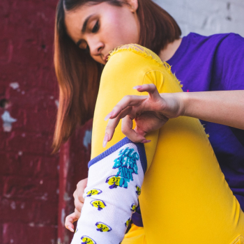 Woman Wearing White Sock Woman Wearing White Sock