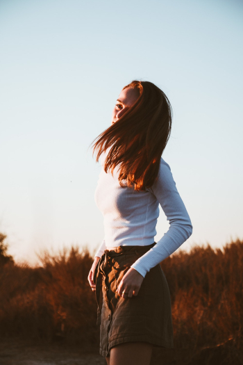 Woman Wearing White Sweater Woman Wearing White Sweater