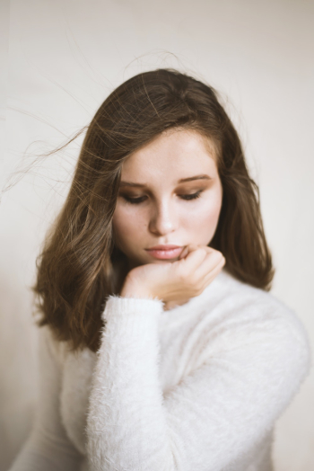 Woman Wearing White Sweater Woman Wearing White Sweater