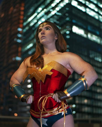 Woman Wearing Wonder Woman Costume Woman Wearing Wonder Woman Costume