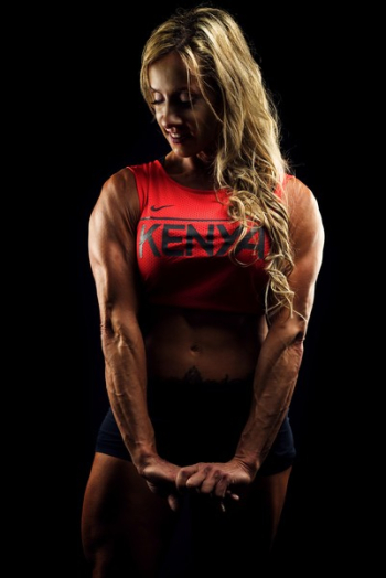 Woman Wears Red Nike Crop Top Woman Wears Red Nike Crop Top