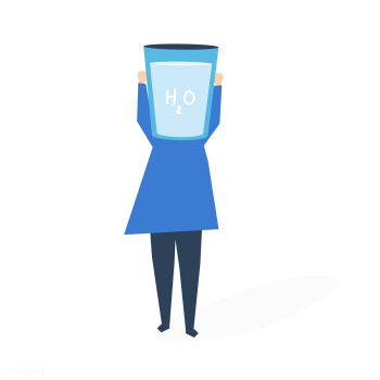 Woman with a glass of water as a head illustr.. | Free stock vector - 455104 Woman with a glass of water as a head illustr.. | Free stock vector - 455104