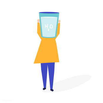 Woman with a glass of water as a head illustr.. | Free stock vector - 455117 Woman with a glass of water as a head illustr.. | Free stock vector - 455117