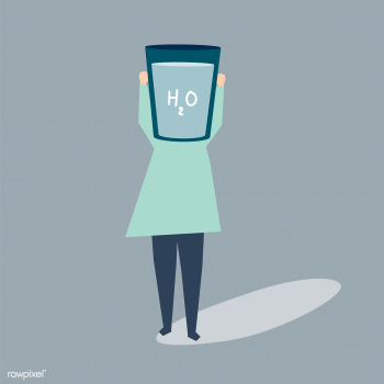 Woman with a glass of water as a head illustr.. | Free stock vector - 455132 Woman with a glass of water as a head illustr.. | Free stock vector - 455132