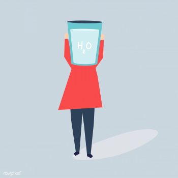 Woman with a glass of water as a head illustr.. | Free stock vector - 455144 Woman with a glass of water as a head illustr.. | Free stock vector - 455144