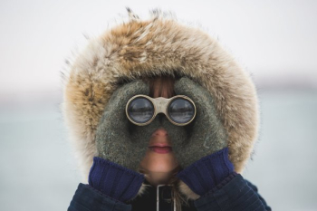 Woman With Binoculars Woman With Binoculars