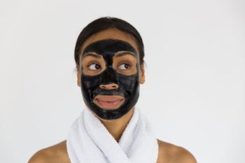 Woman With Charcoal Face Mask Woman With Charcoal Face Mask