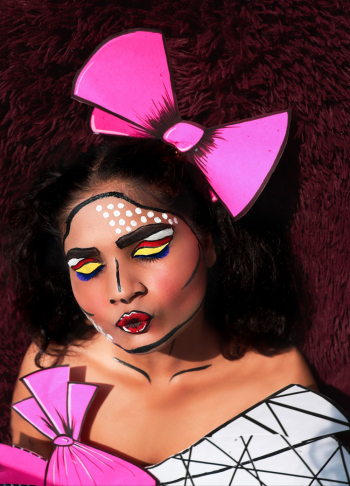 Woman With Comic Like Makeup Woman With Comic Like Makeup