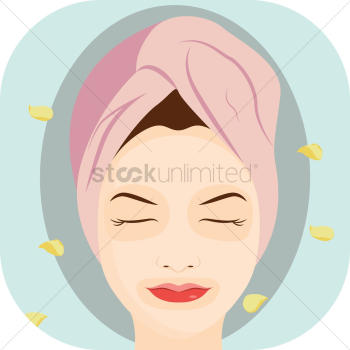 Woman with facial Woman with facial