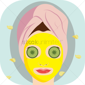 Woman with facial Woman with facial